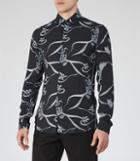 Reiss Octavious - Mens Printed Shirt In Blue, Size Xs