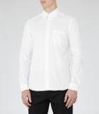 Reiss Ainslee - Mens Cotton Oxford Shirt In White, Size Xs