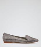 Reiss Lillie Metallic Flat Shoes
