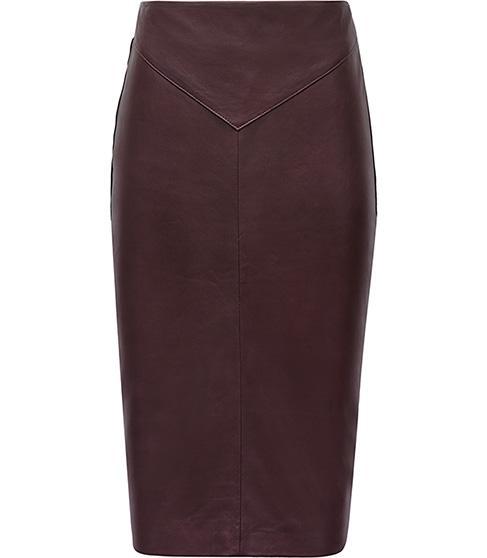 Reiss Shannon Leather Pencil Skirt