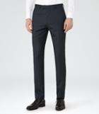 Reiss Ackley T - Mens Wool And Silk Trousers In Blue, Size 30