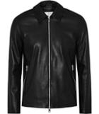 Reiss Dylon - Mens Collared Leather Jacket In Black, Size S