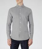 Reiss Haunter - Mens Contrast Weave Shirt In Blue, Size M