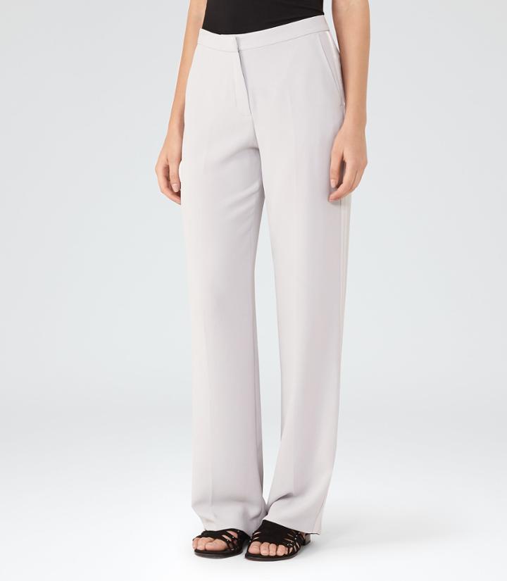 Reiss Ray - Wide-leg Trousers In Blue, Womens, Size 0