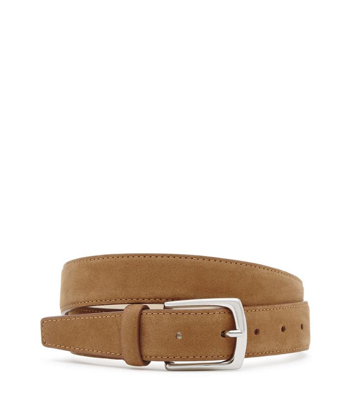 Reiss Kurzwell - Mens Slim Suede Belt In Brown, Size 32