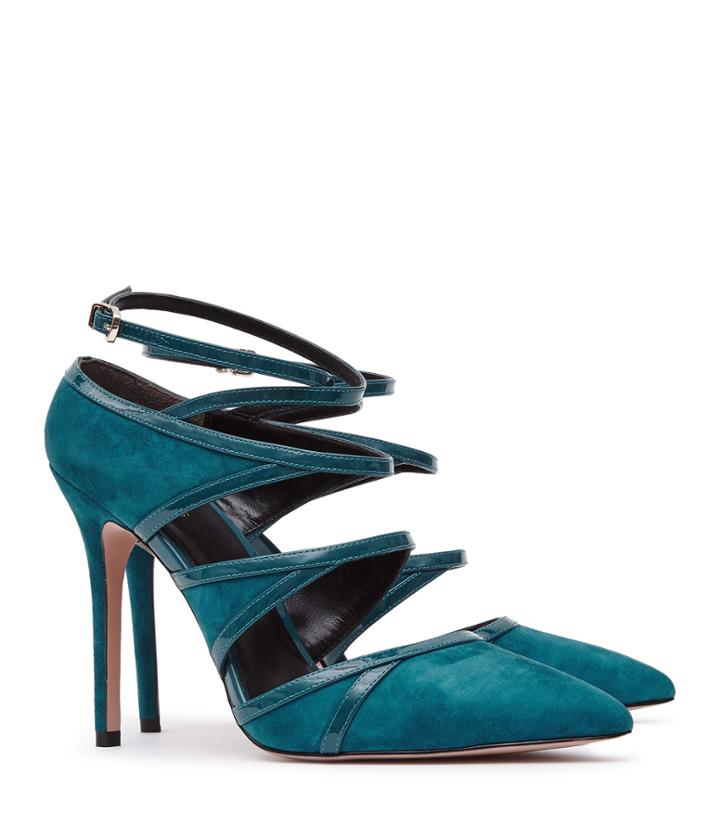 Reiss Odin - Womens Multi-strap Shoes In Blue, Size 7