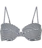 Reiss Jourdan Stripe T - Womens Bikini Top In White, Size Xs