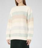 Reiss Naya - Striped Jumper In White, Womens, Size Xs