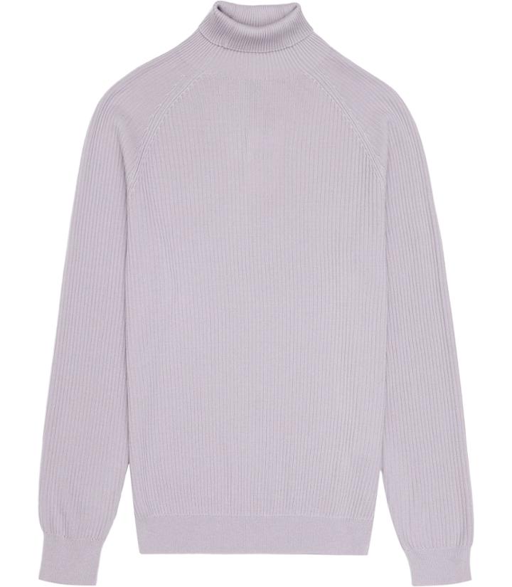 Reiss Tribal - Mens Ribbed-knit Roll-neck Jumper In Red, Size Xs