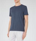 Reiss Barney - Crew-neck Cotton T-shirt In Blue, Mens, Size S