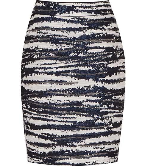 Reiss Odell Jacquard Pencil Skirt