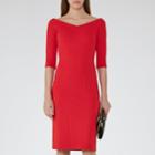 Reiss Aimee - Womens Off-the-shoulder Dress In Red