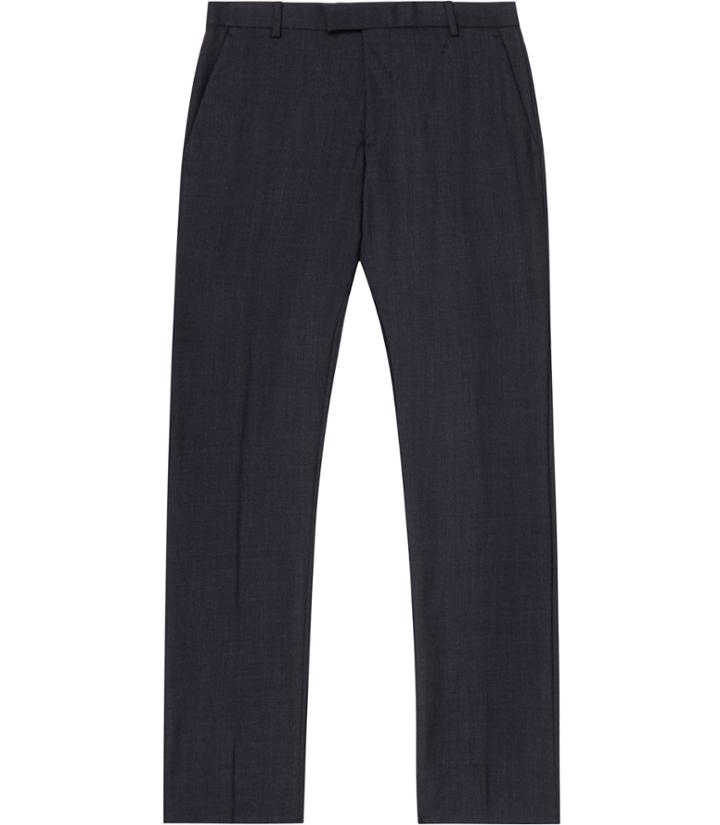 Reiss Brill T - Mens Modern Wool Trousers In Blue, Size 28