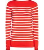 Reiss Oxford - Womens Nautical Striped Jumper In Orange, Size Xs