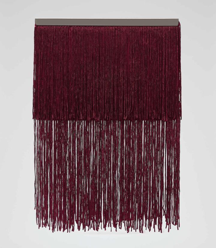 Reiss Callisto - Womens Fringed Box Bag In Red