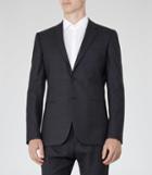 Reiss Judge B - Checked Wool Blazer In Blue, Mens, Size 36