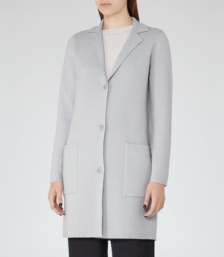 Reiss Talula - Womens Longline Cardigan In Blue, Size S