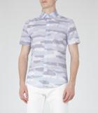 Reiss Glory - Mens Tonal Print Shirt In Blue, Size M