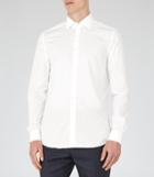 Reiss Riviere - Striped Cotton Shirt In White, Mens, Size Xs