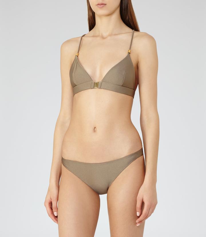 Reiss Indie T - Womens Clip-front Bikini Top In Red, Size Xs