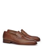 Reiss Korner - Leather Penny Loafers In Brown, Mens, Size 9