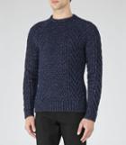 Reiss Star - Mens Chunky Knit Jumper In Blue, Size Xs