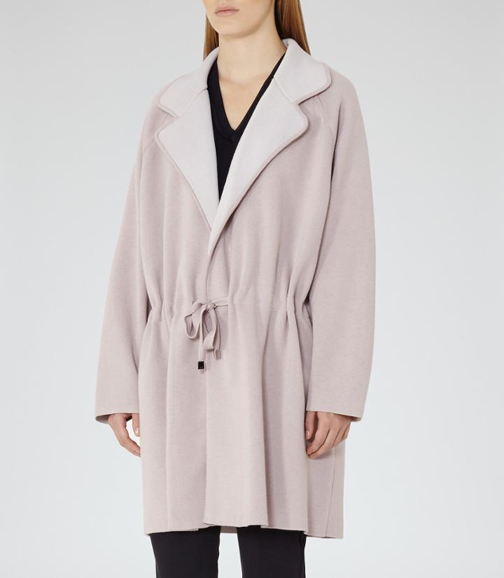 Reiss Nelwyn - Belted Cardigan In Pink, Womens, Size S