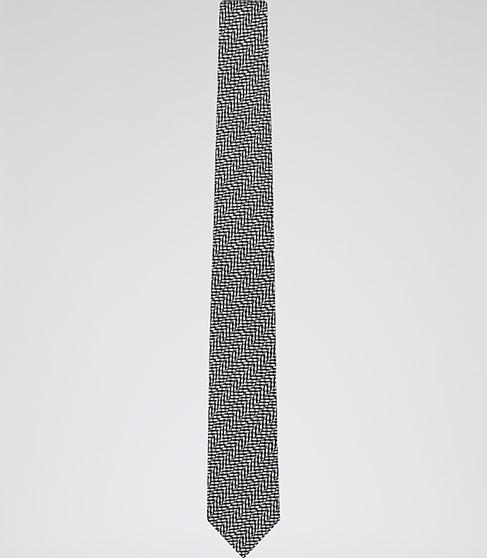Reiss Cassidy Contrast Weave Tie