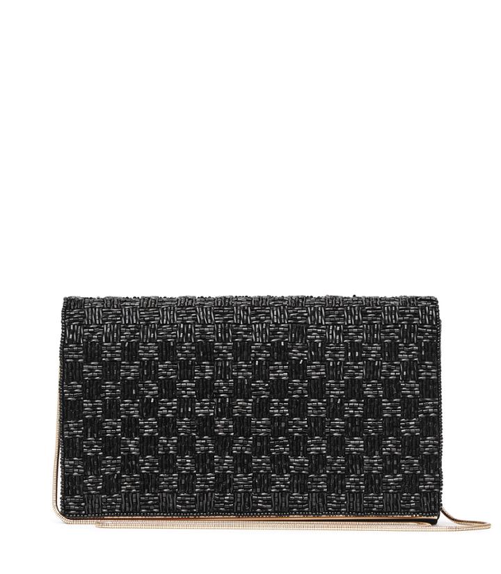 Reiss Mina - Womens Beaded Evening Bag In Black, Size One Size