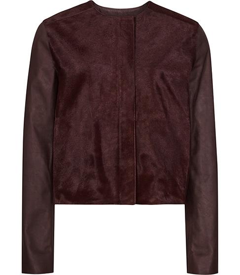 Reiss Maddy Leather And Pony Hair Jacket