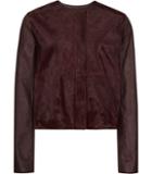 Reiss Maddy Leather And Pony Hair Jacket