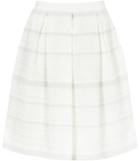 Reiss Dolly - Womens Box-pleat Skirt In White, Size 4