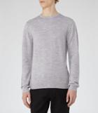 Reiss Hart - Merino Crew-neck Jumper In Grey, Mens, Size Xs