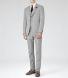 Reiss Garda - Peak Lapel Suit In Grey, Mens, Size 40