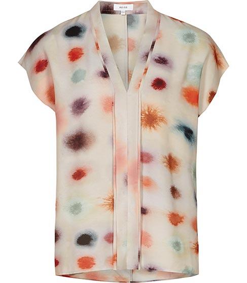 Reiss Lara Printed Sleeveless Top