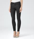 Reiss Stevie - Womens Low-rise Skinny Jeans In Black, Size 27