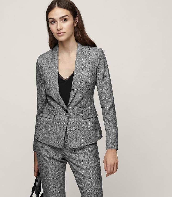 Reiss Hampstead Jacket - Single-breasted Blazer In White, Womens, Size 0