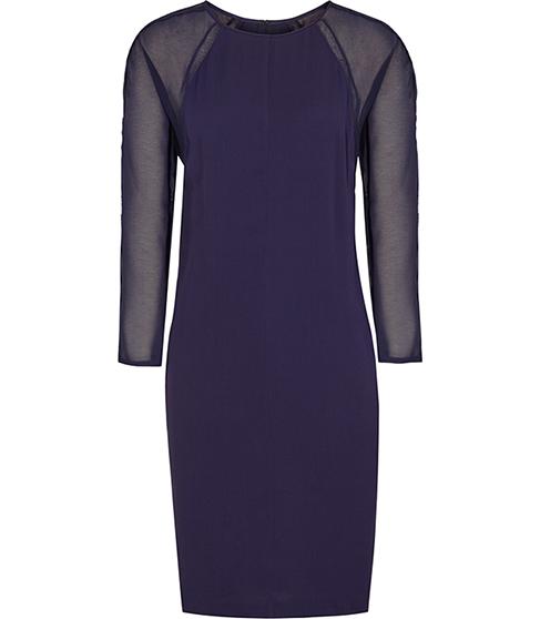 Reiss Dalston Sheer-sleeve Shift Dress