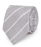 Reiss Weston - Textured Silk Tie In White, Mens