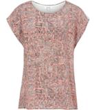 Reiss Coco Printed Silk-front T-shirt