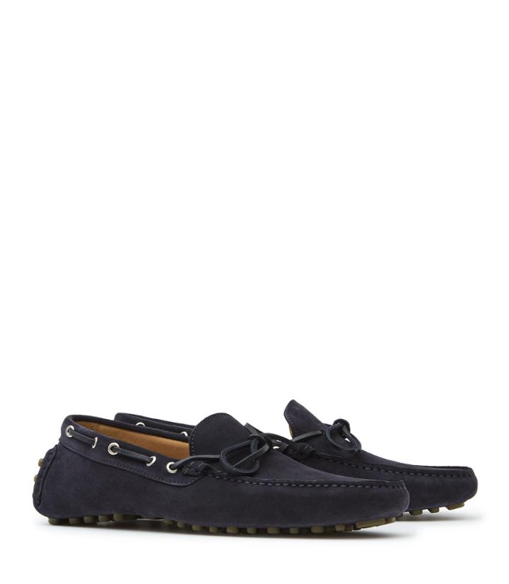 Reiss Benton - Suede Driving Shoes In Blue, Mens, Size 8