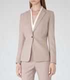 Reiss Valina Jacket - Womens Single-breasted Blazer In Pink, Size 4