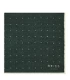 Reiss Pinta - Mens Dotted Wool Pocket Square In Green, Size One Size