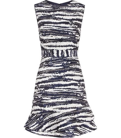 Reiss Crystal Jacquard Dress