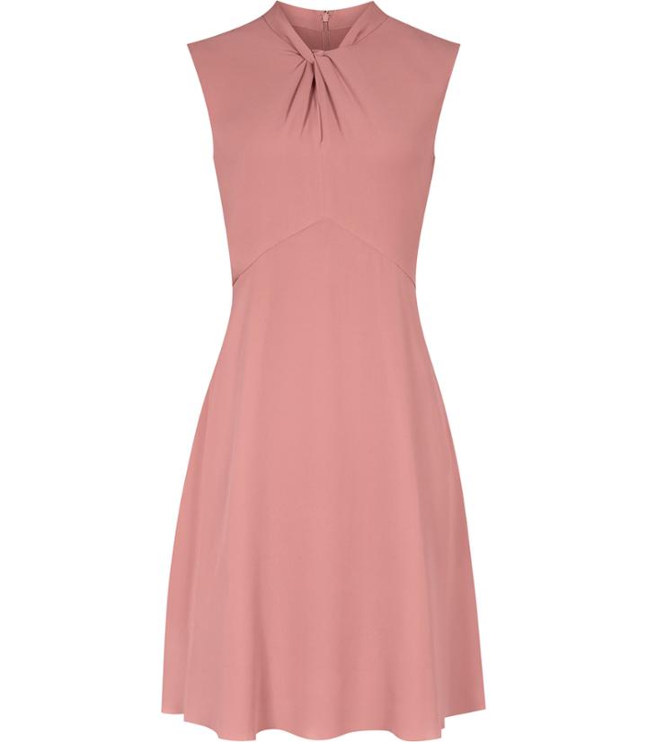 Reiss Beauvoir - Womens Twist-neck Dress In Red, Size 4