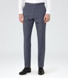 Reiss Tanaka T - Mens Modern Tailored Trousers In Blue, Size 30