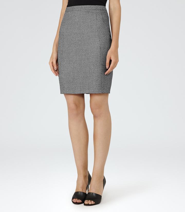 Reiss Gabrielle Skirt - Womens Pencil Skirt In Black, Size 6