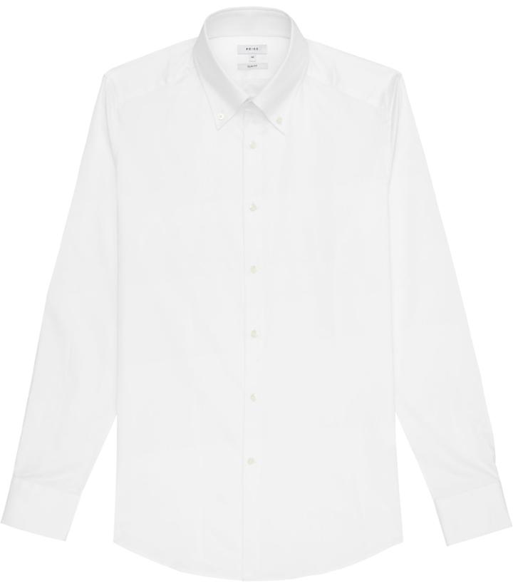 Reiss Redknap - Mens Slim-fit Shirt In White, Size Xs
