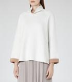 Reiss Chloe - Contrast Rollneck Jumper In White, Womens, Size Xs