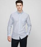 Reiss Chuck - Striped Oxford Shirt In Blue, Mens, Size Xs